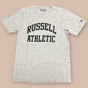 Vintage Y2K Grey Black Russell Athletic Spellout Tee Medium